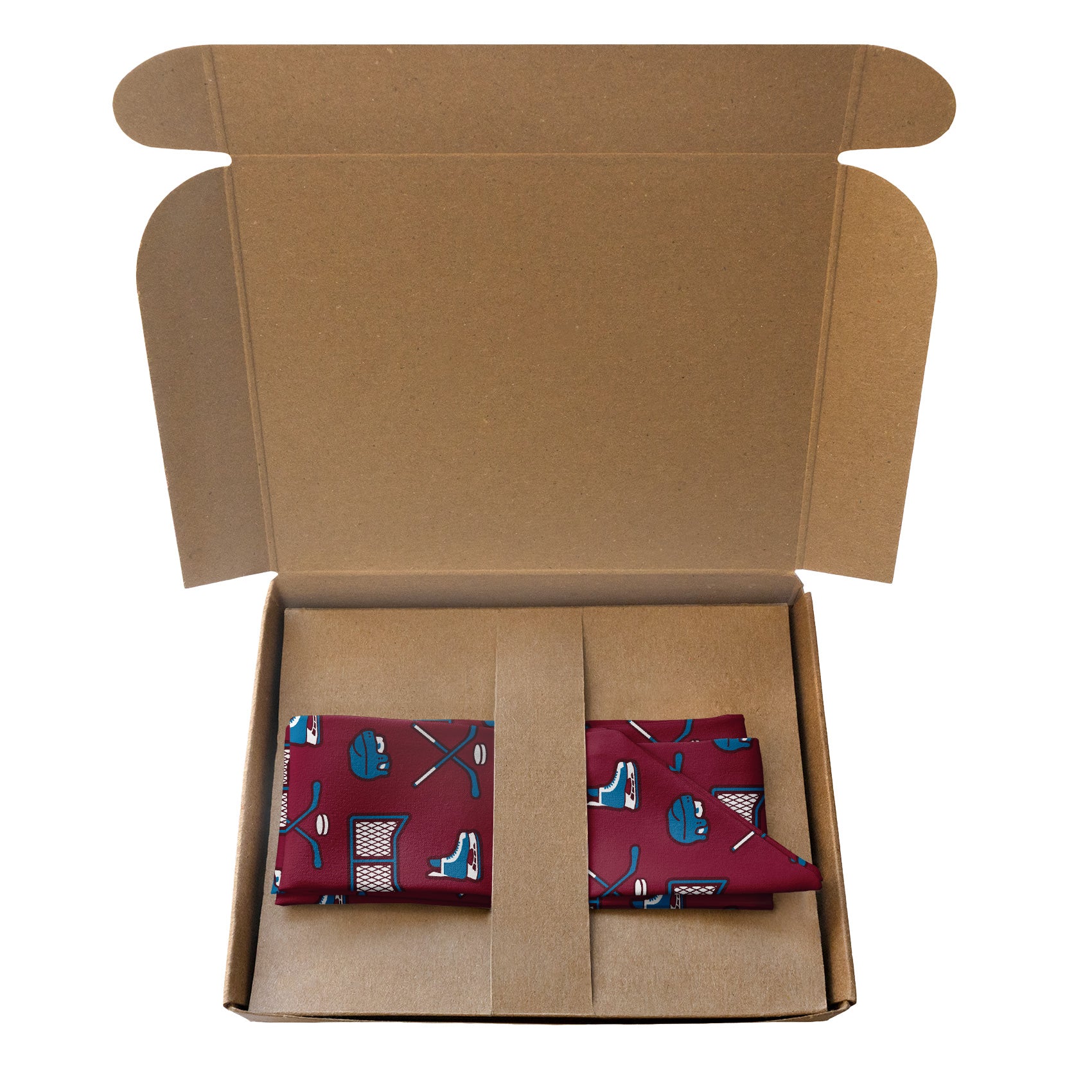 Hat Trick Hockey Hair Scarf - Packaging - Knotty Tie Co.