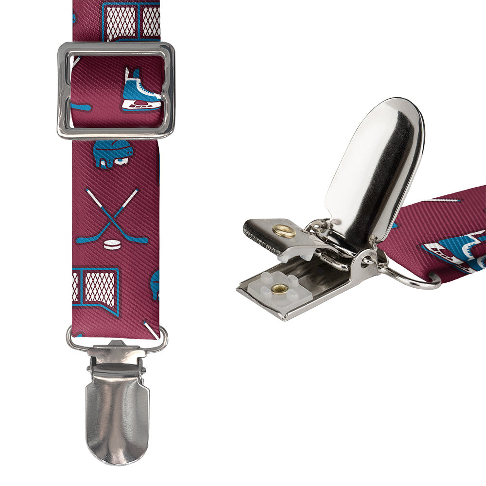 Hat Trick Hockey Suspenders - Hardware and Strap - Knotty Tie Co.