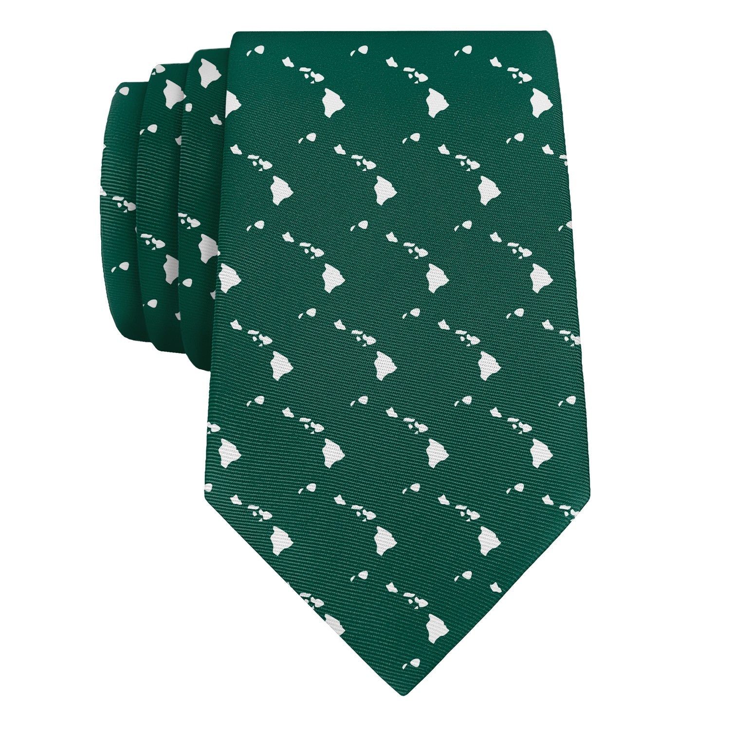 Hawaii State Outline Necktie | Skinny, Knotty, Classic Widths Hawaii State Outline Necktie | Skinny, Knotty, Classic Widths