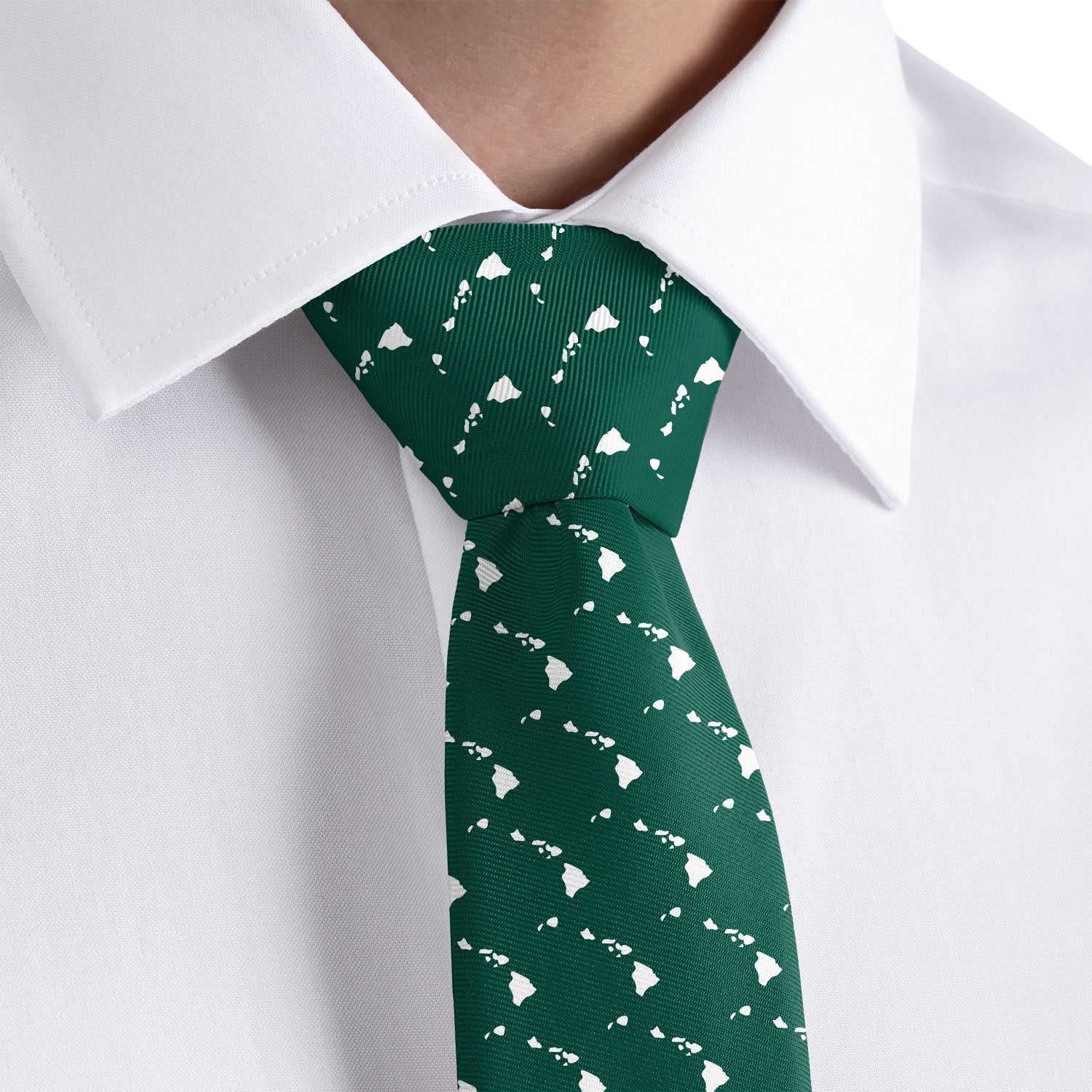 Hawaii State Outline Necktie | Skinny, Knotty, Classic Widths Hawaii State Outline Necktie | Skinny, Knotty, Classic Widths