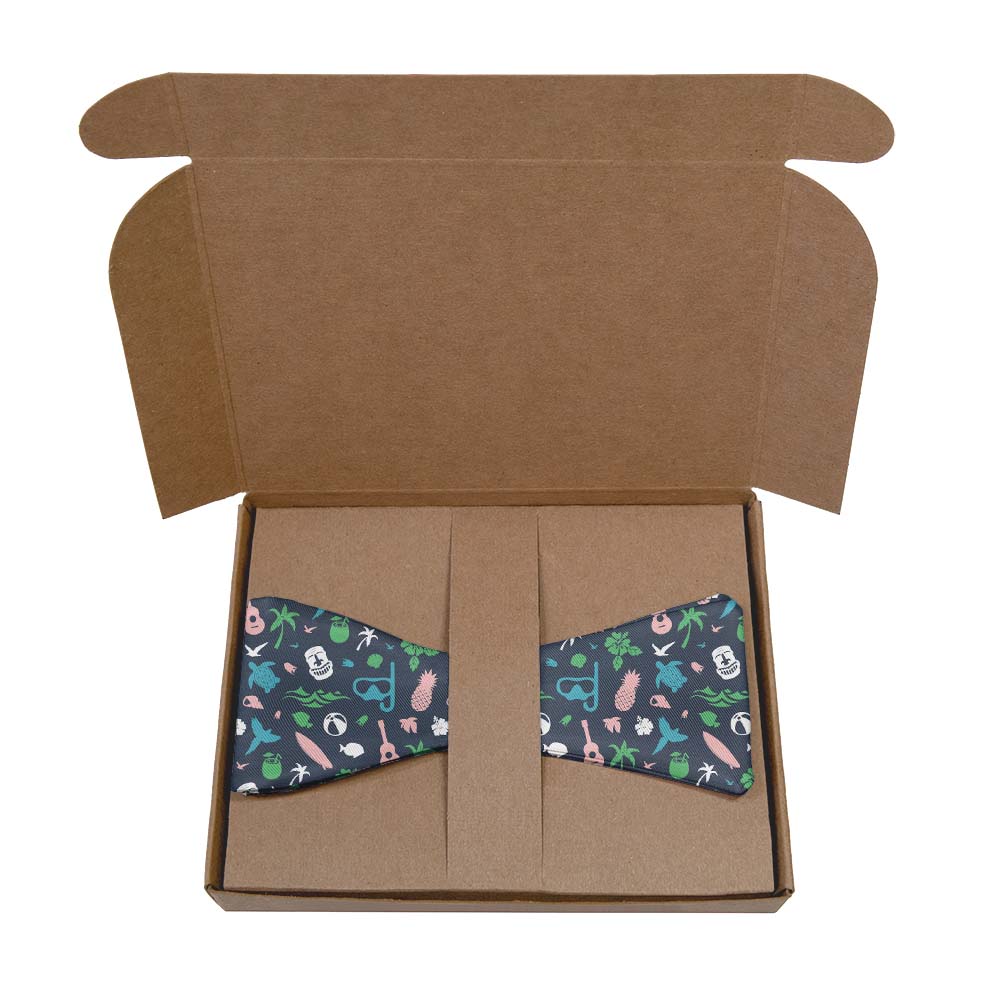 Hawaii State Heritage Bow Tie- Kraft Gift Box Packaging - Knotty Tie Co.