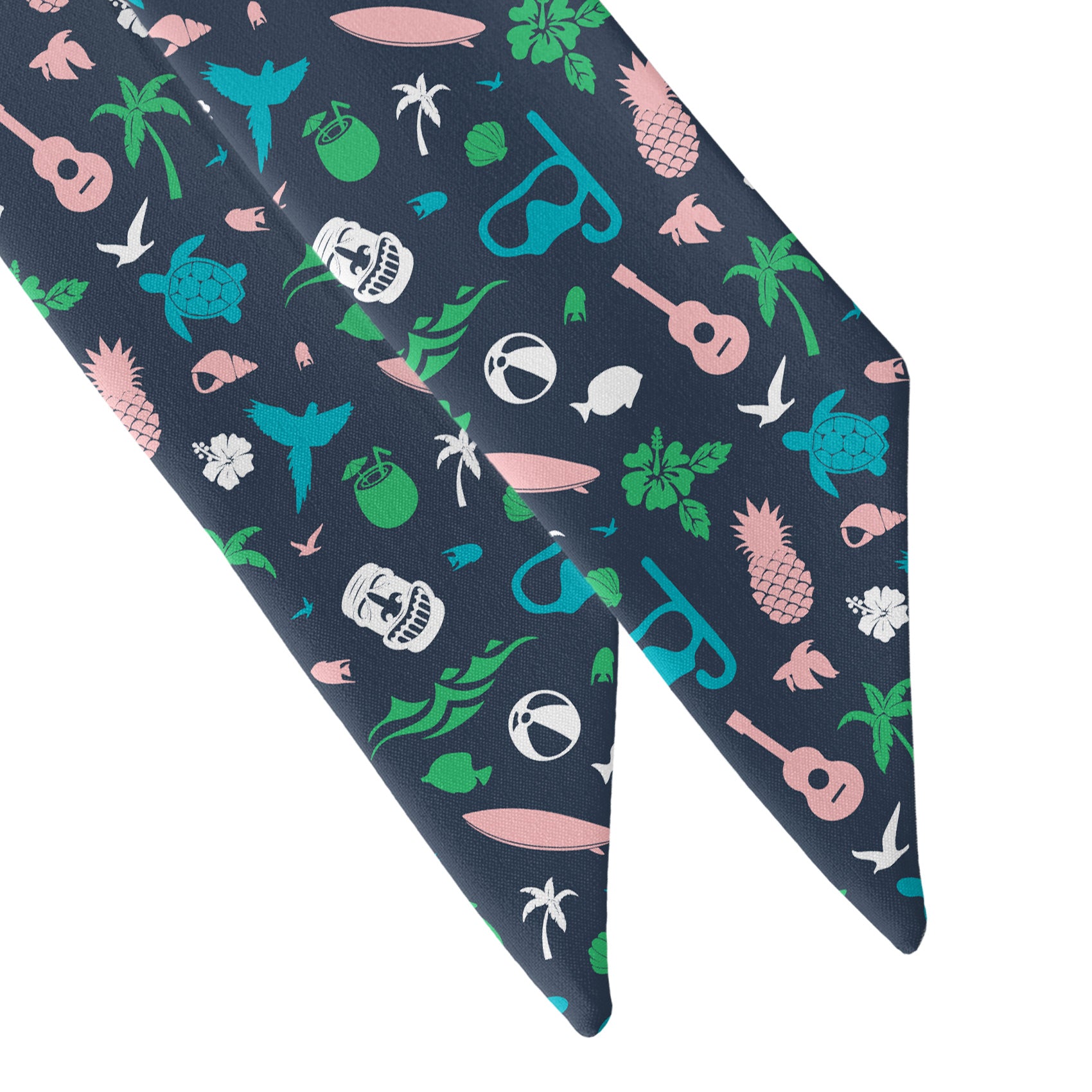 Hawaii State Heritage Hair Scarf - Scarf Tapered Ends - Knotty Tie Co.