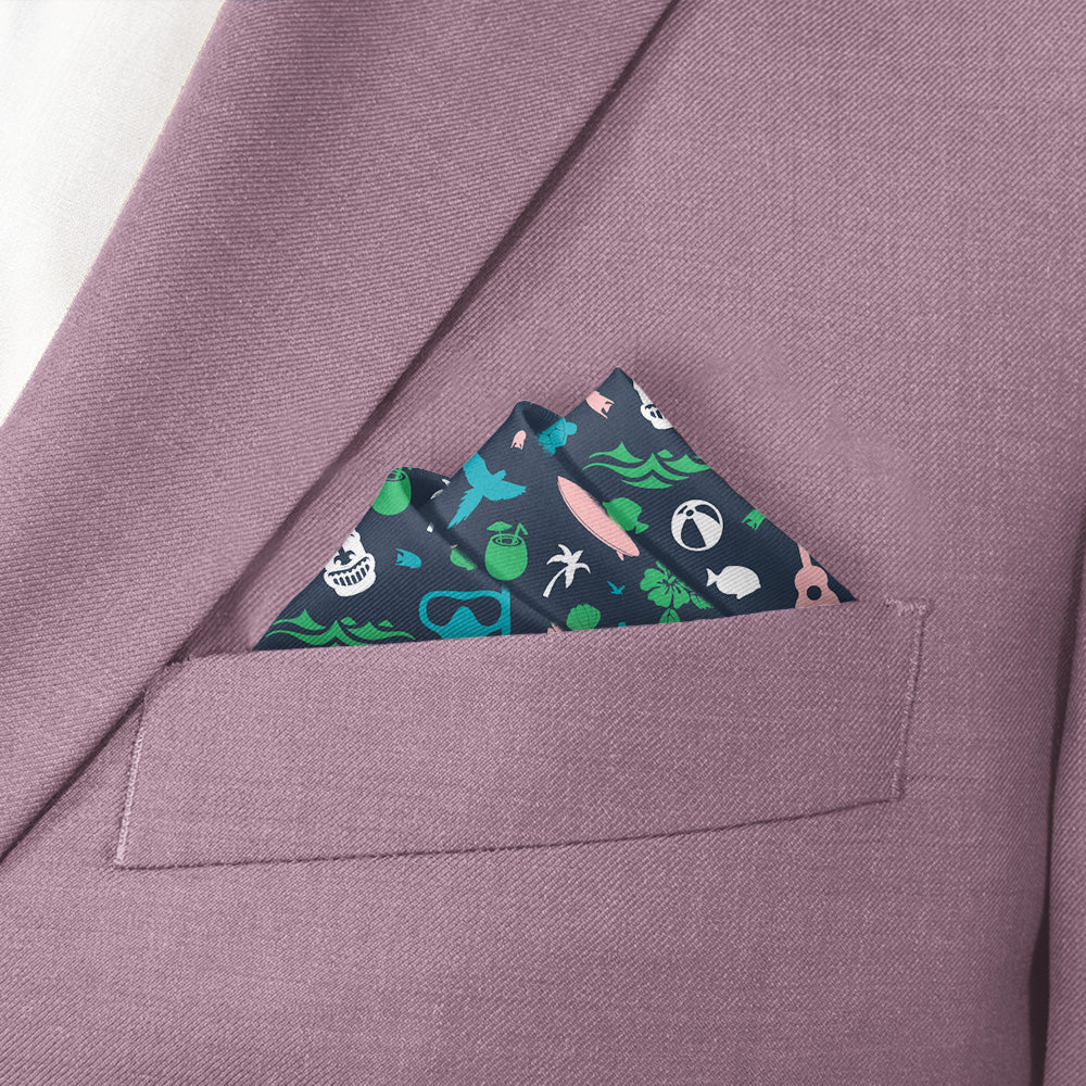 Hawaii State Heritage Pocket Square - Stairs Fold - Knotty Tie Co.