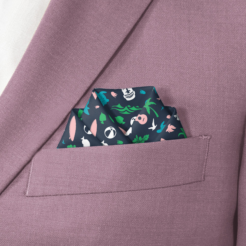 Hawaii State Heritage Pocket Square - Scalloped Fold - Knotty Tie Co.