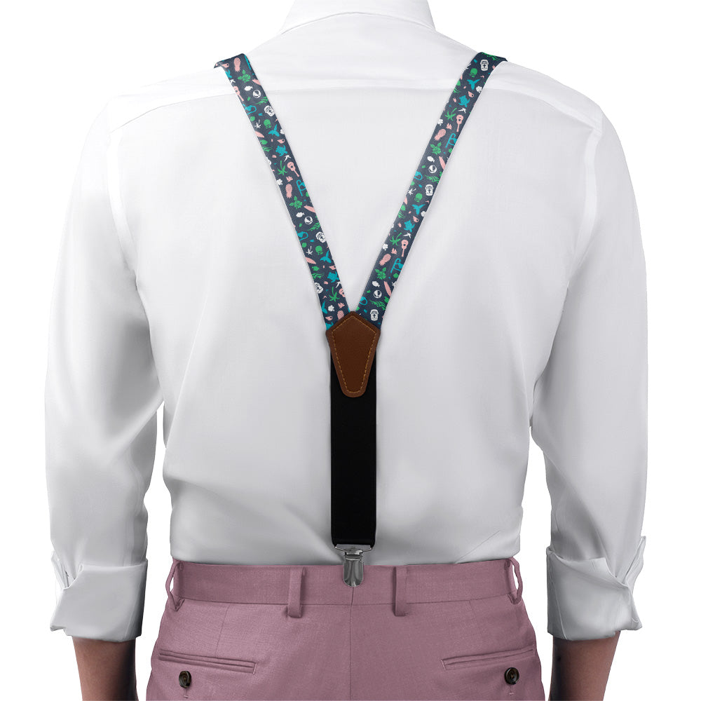 Hawaii State Heritage Suspenders - On Model Front View - Knotty Tie Co.