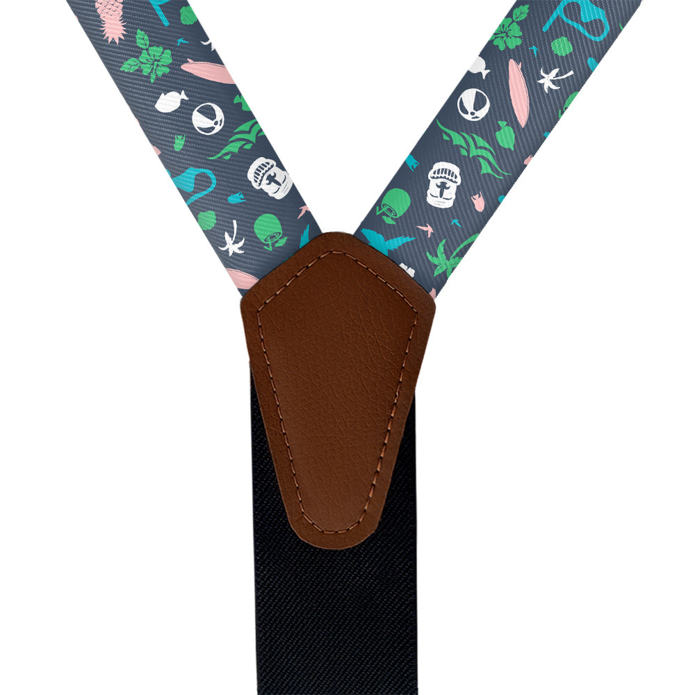 Hawaii State Heritage Suspenders - Vegan Leather Y-Back - Knotty Tie Co.