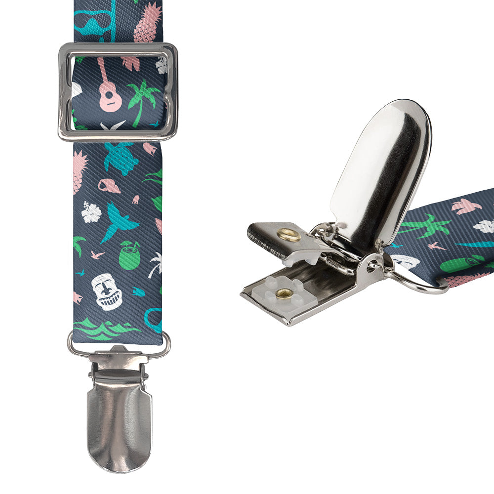 Hawaii State Heritage Suspenders - Hardware and Strap - Knotty Tie Co.