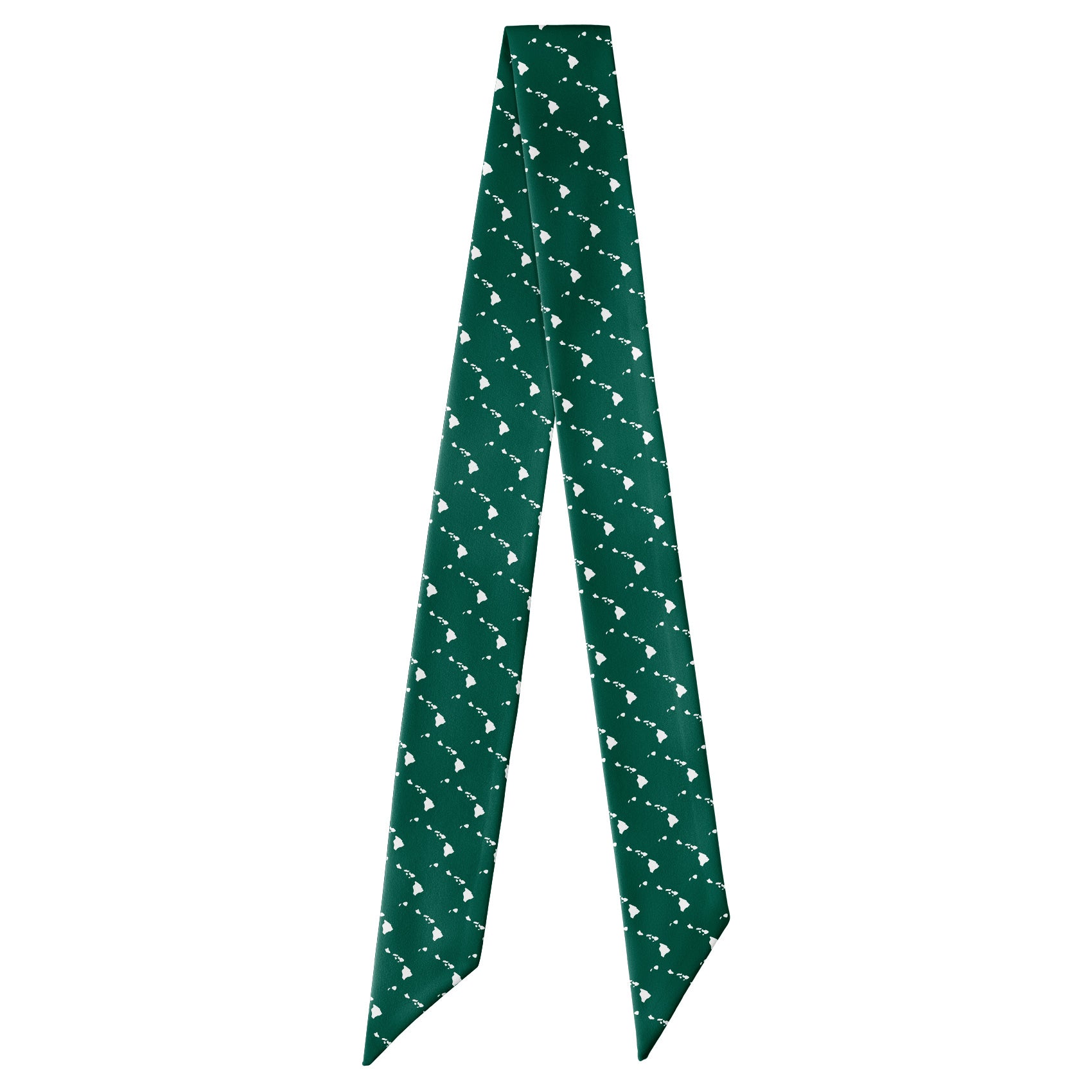 Hawaii State Outline Hair Scarf - Full View of Hair Scarf - Knotty Tie Co.
