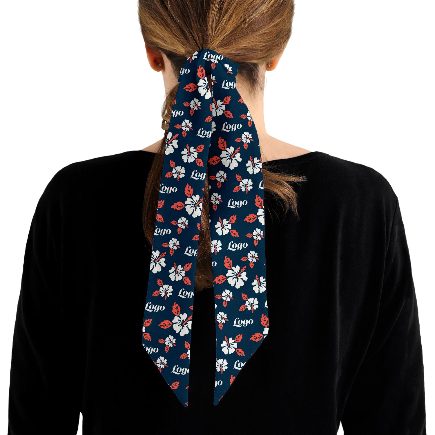 Hawaiian 2 Hair Pony Tail Logo Scarf - Knotty Tie Co.