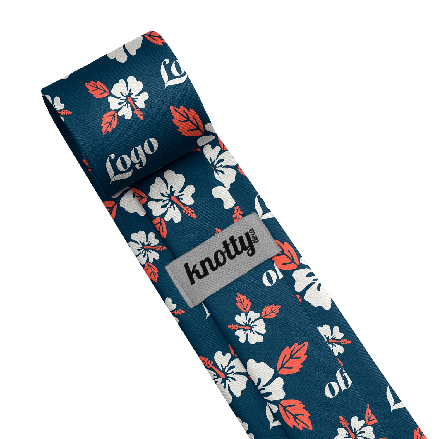 Custom Hawaiian 2 Logo Tie - Tag - Knotty Tie Co.