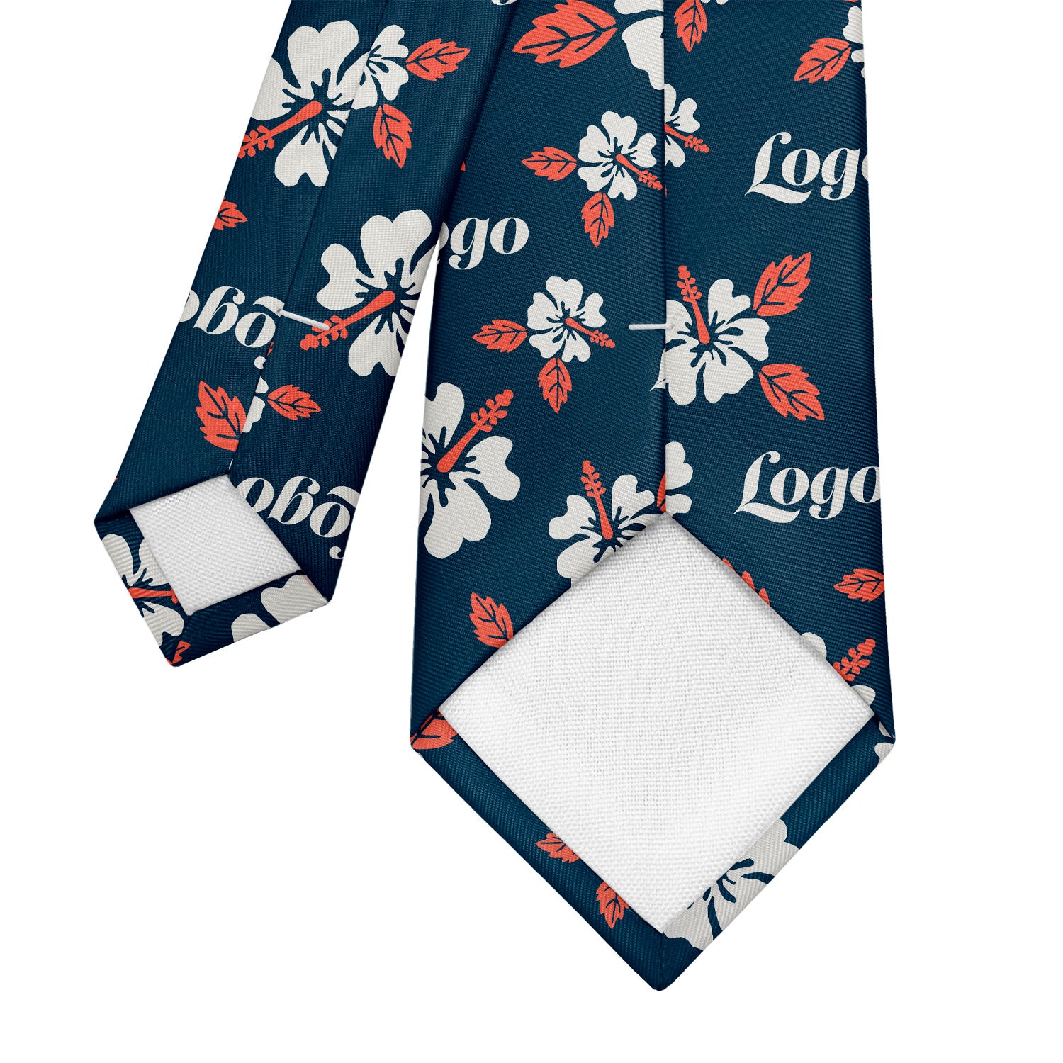 Custom Hawaiian 2 Logo Tie - Tipping - Knotty Tie Co.