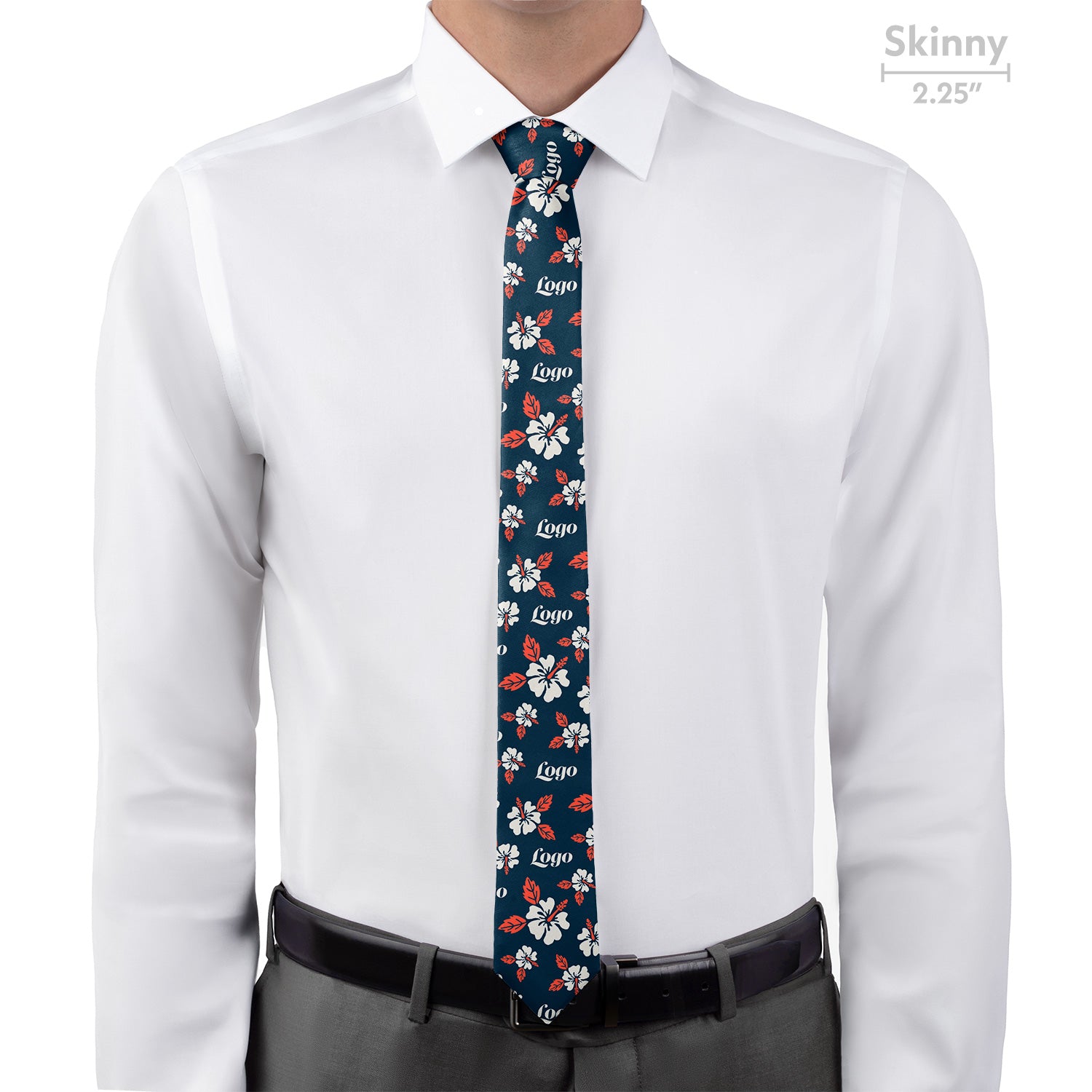 Custom Hawaiian 2 Logo Tie - Skinny - Knotty Tie Co.