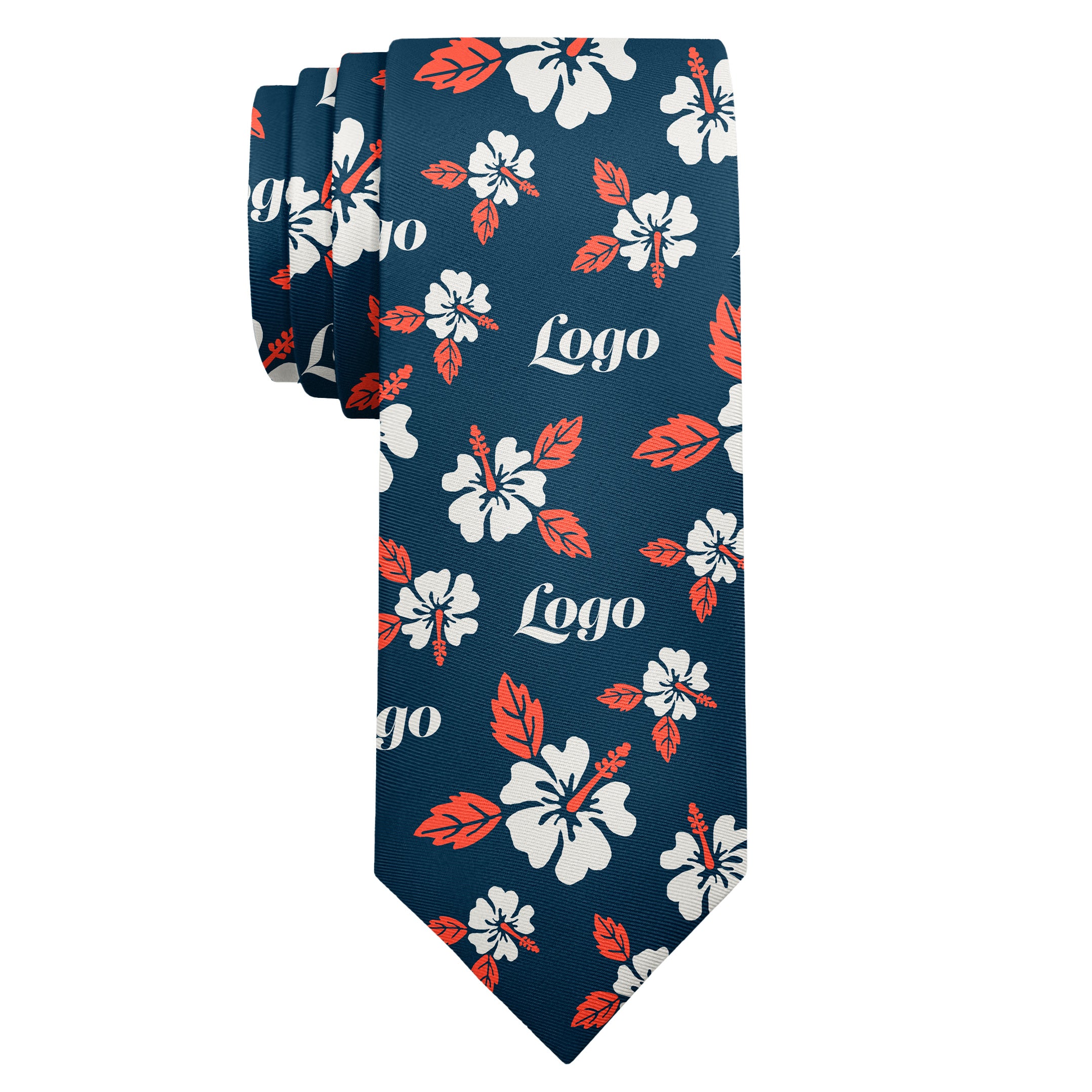 Custom Hawaiian 2 Logo Tie - Long Roll - Knotty Tie Co.