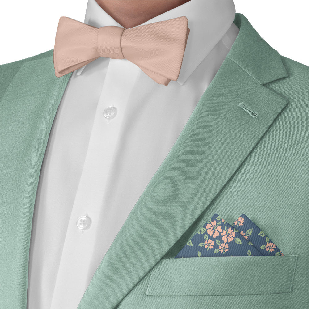 Hawaiian Floral Pocket Square - Matching Bow Tie - Knotty Tie Co.