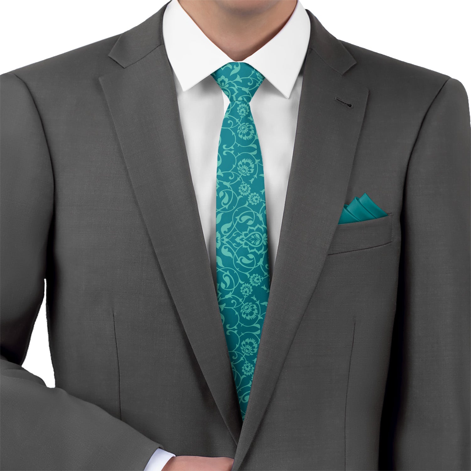 Hazelwood Necktie - Matching Pocket Square - Knotty Tie Co.