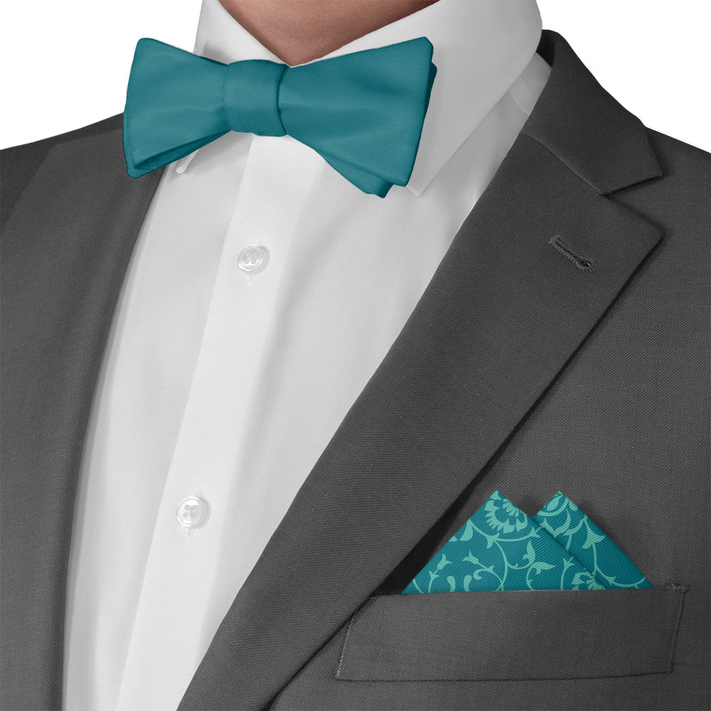 Hazelwood Pocket Square - Matching Bow Tie - Knotty Tie Co.