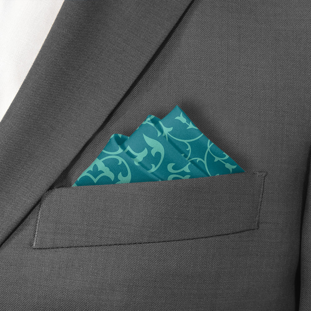 Hazelwood Pocket Square - Stairs Fold - Knotty Tie Co.