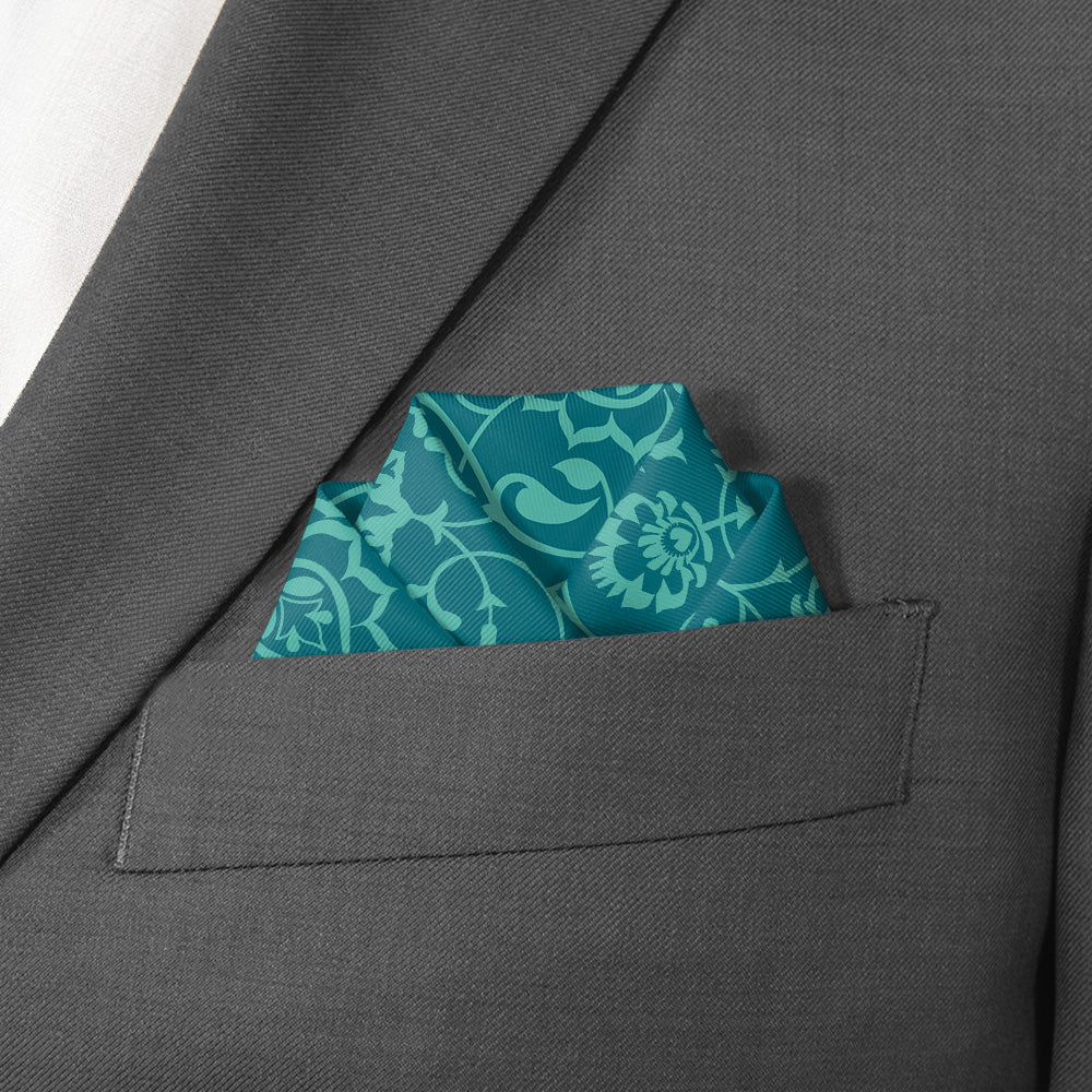Hazelwood Pocket Square - Scalloped Fold - Knotty Tie Co.
