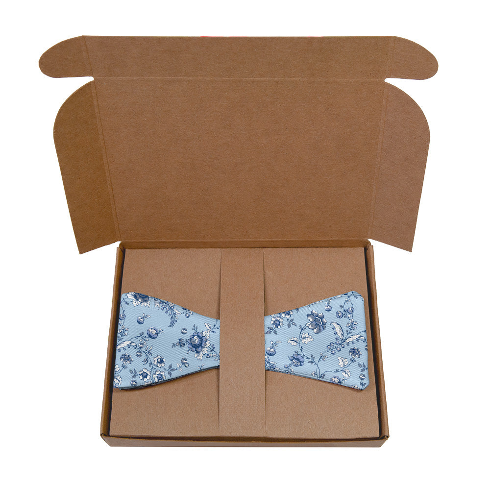 Heirloom Floral Bow Tie - Kraft Gift Box Packaging - Knotty Tie Co.