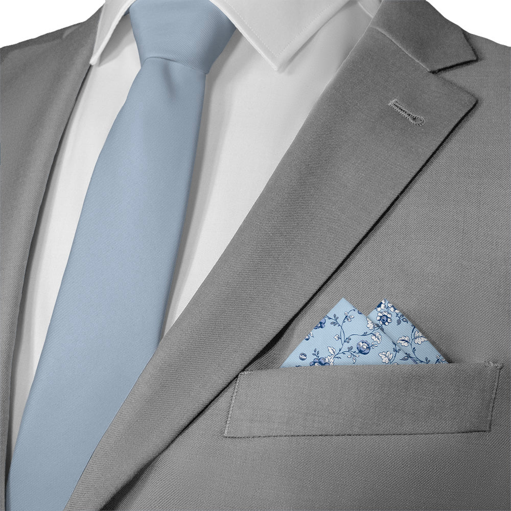 Heirloom Floral Pocket Square - Matching Necktie - Knotty Tie Co.