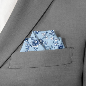 Heirloom Floral Pocket Square - Scalloped Fold - Knotty Tie Co.