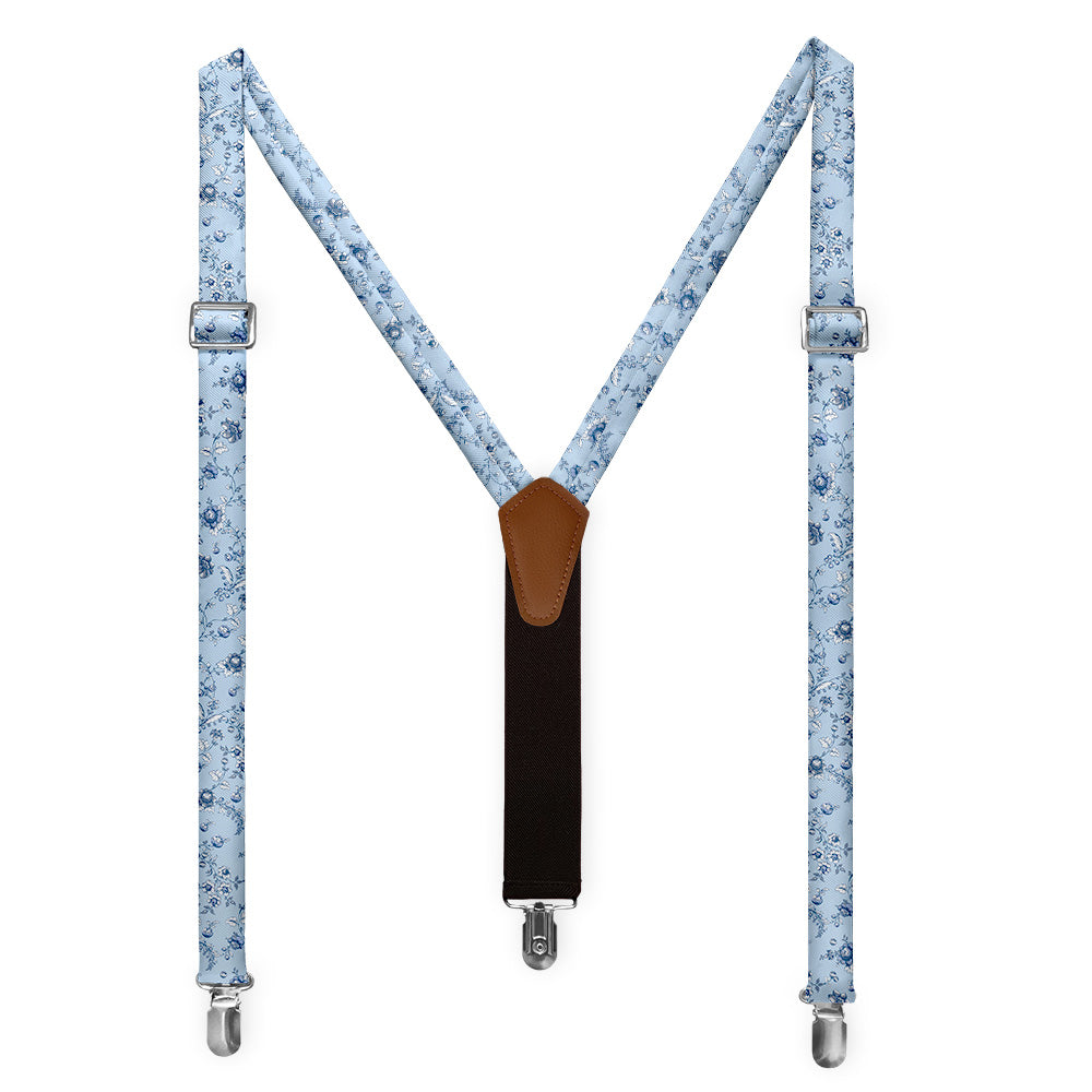 Heirloom Floral Suspenders - Full Front View - Knotty Tie Co.