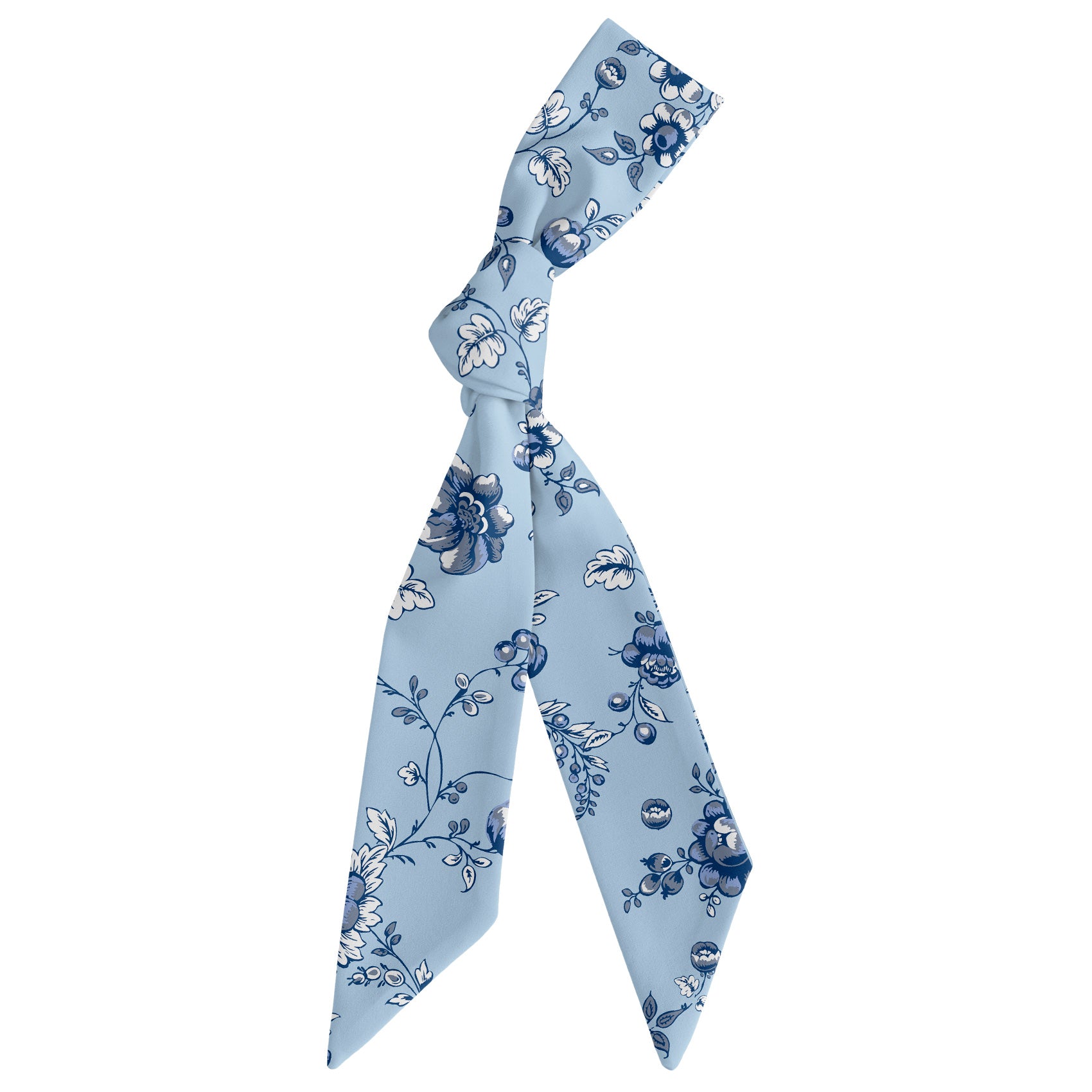 Heirloom Floral Hair Scarf - Scarf Tied Into Knot - Knotty Tie Co.