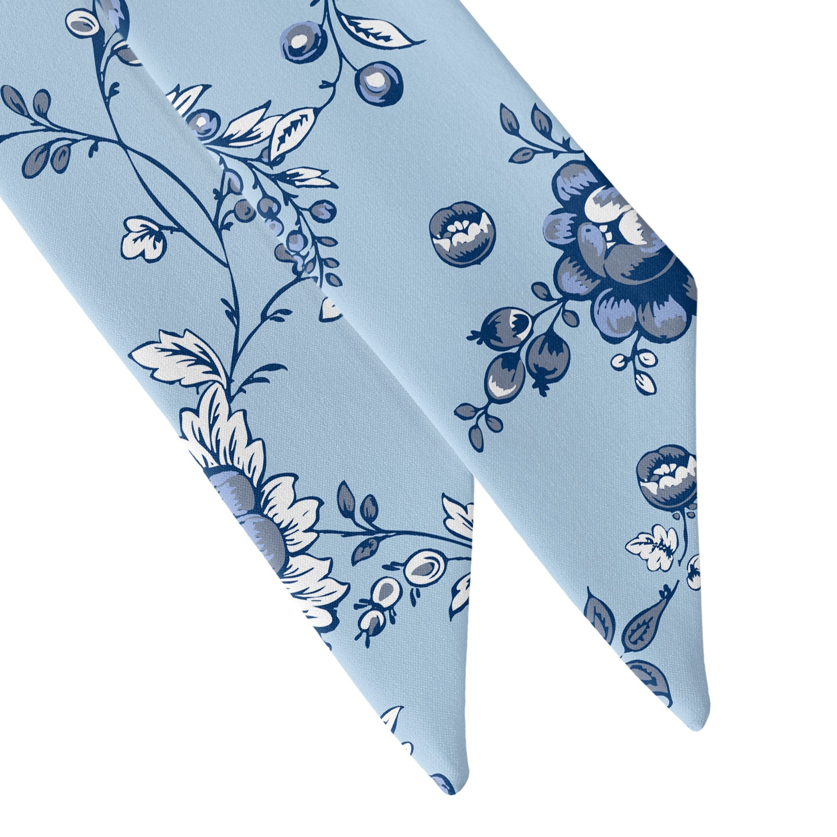 Heirloom Floral Hair Scarf - Scarf Tapered Ends - Knotty Tie Co.