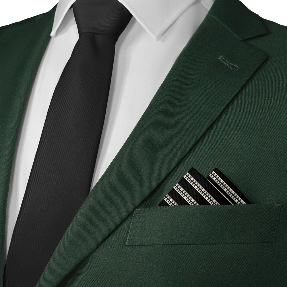 Heritage Stripe Pocket Square - Matching Necktie - Knotty Tie Co.