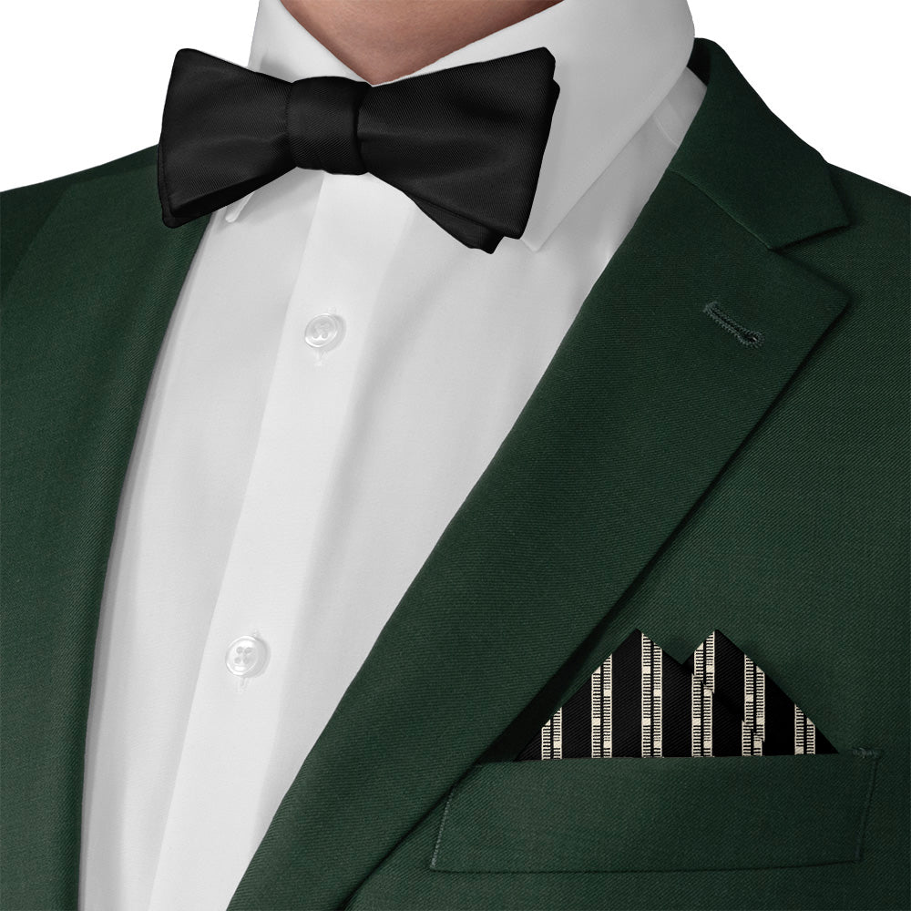 Heritage Stripe Pocket Square - Matching Bow Tie - Knotty Tie Co.