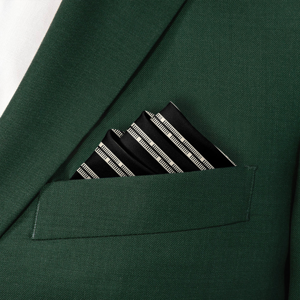 Heritage Stripe Pocket Square - Stairs Fold - Knotty Tie Co.