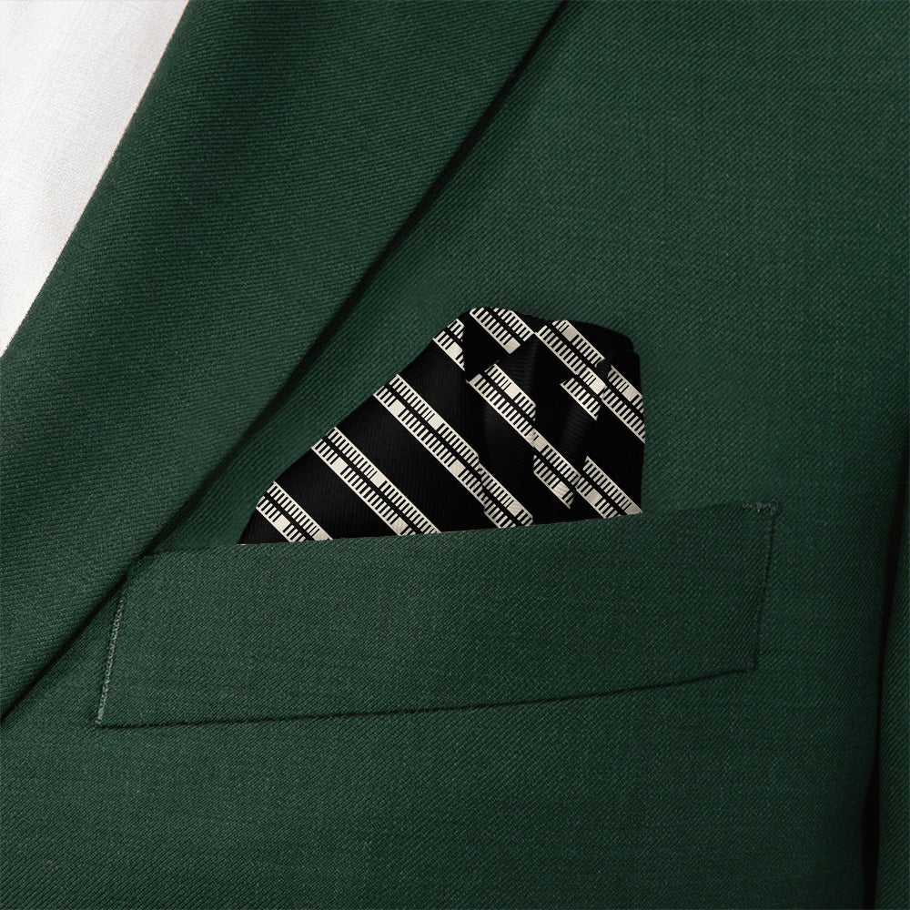 Heritage Stripe Pocket Square - Wave Fold - Knotty Tie Co.