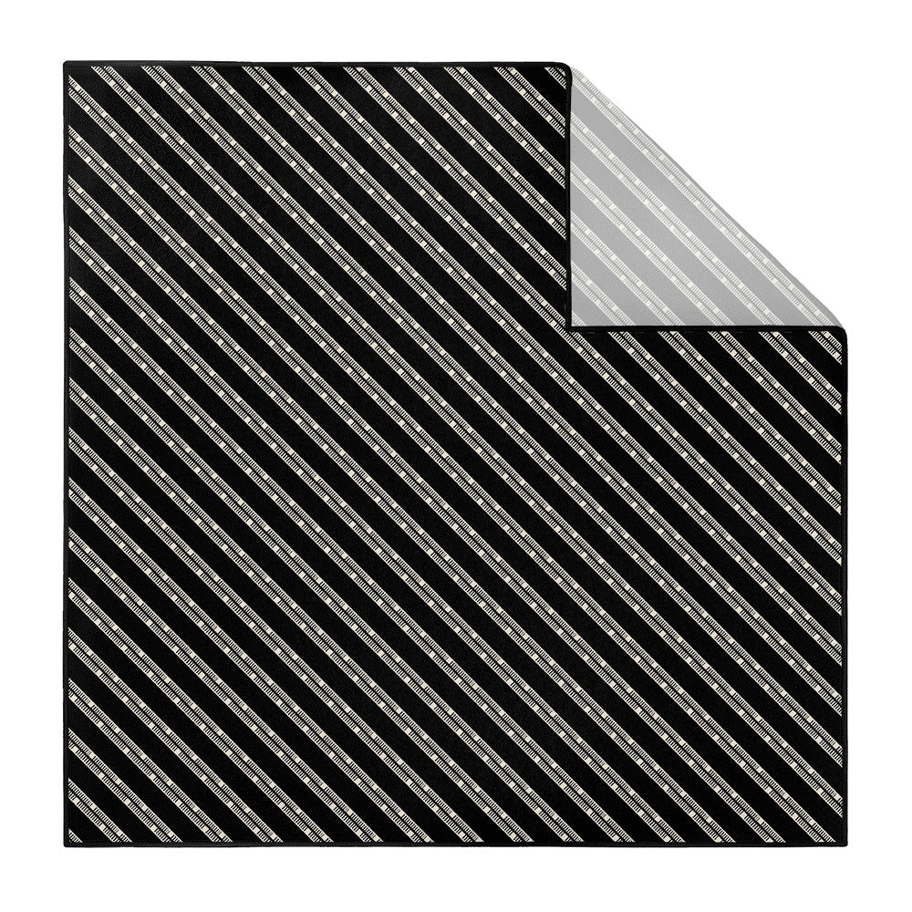 Heritage Stripe Pocket Square - Printed - Knotty Tie Co.