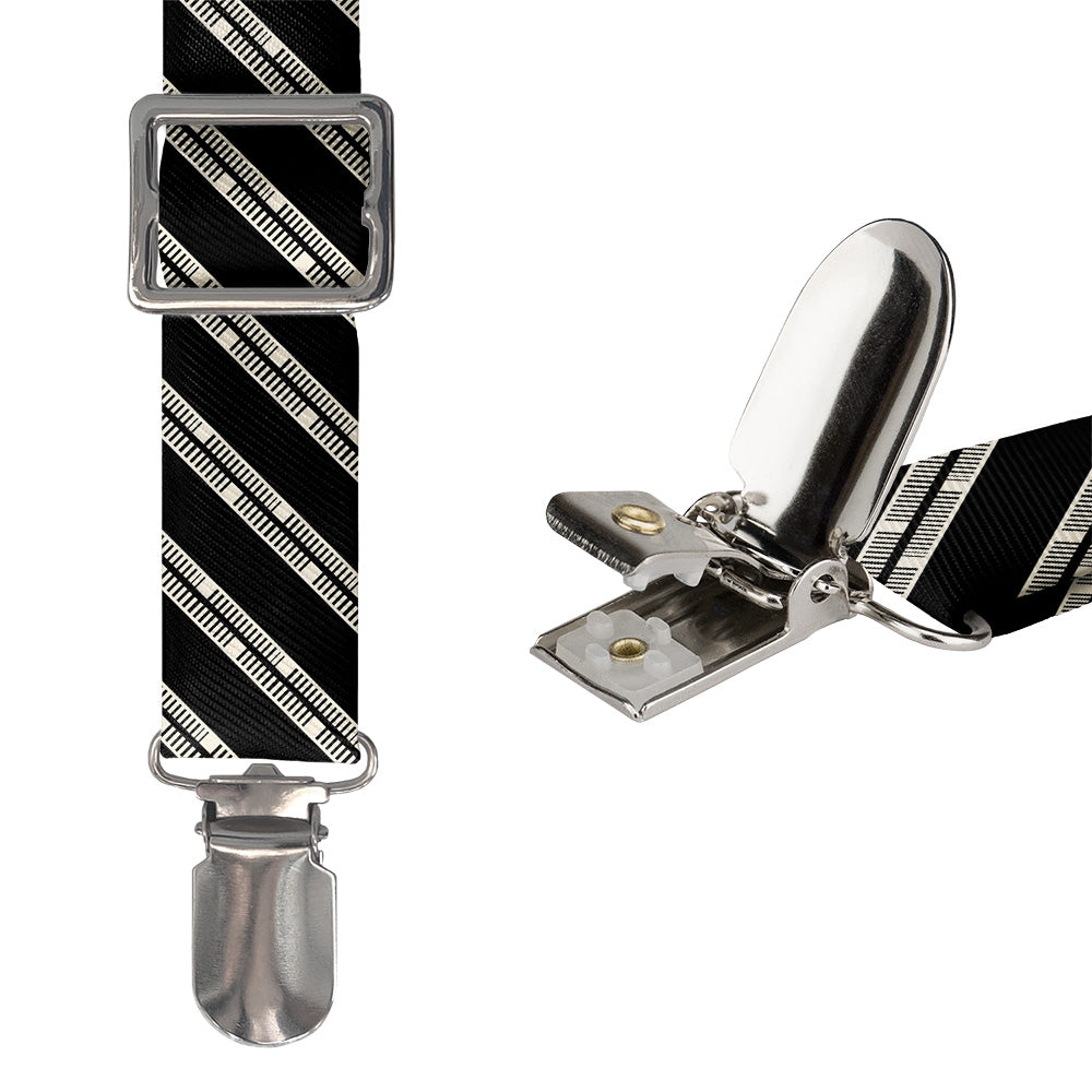 Heritage Stripe Suspenders - Hardware and Strap - Knotty Tie Co.