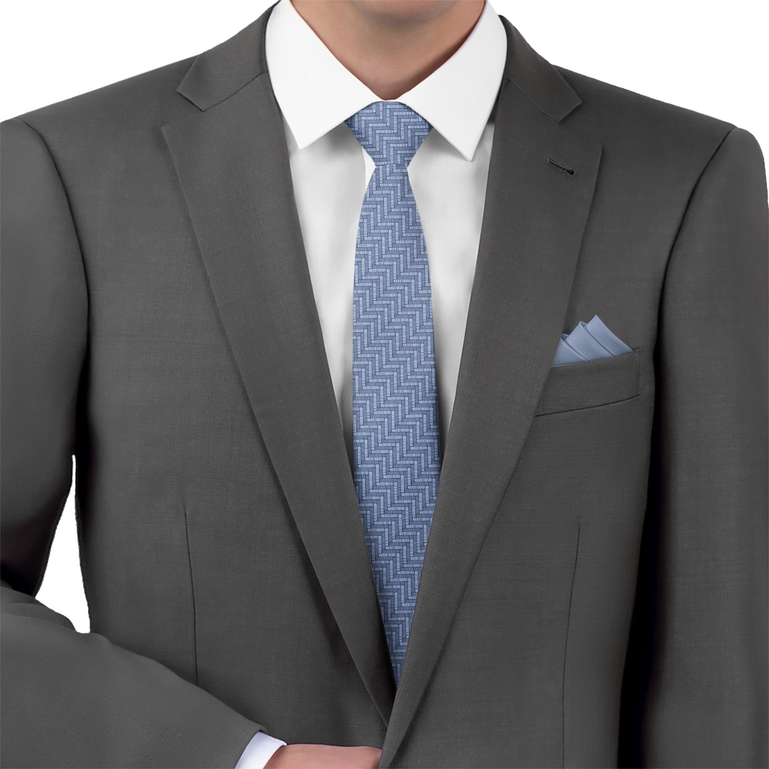 Herring Necktie - Matching Pocket Square - Knotty Tie Co.