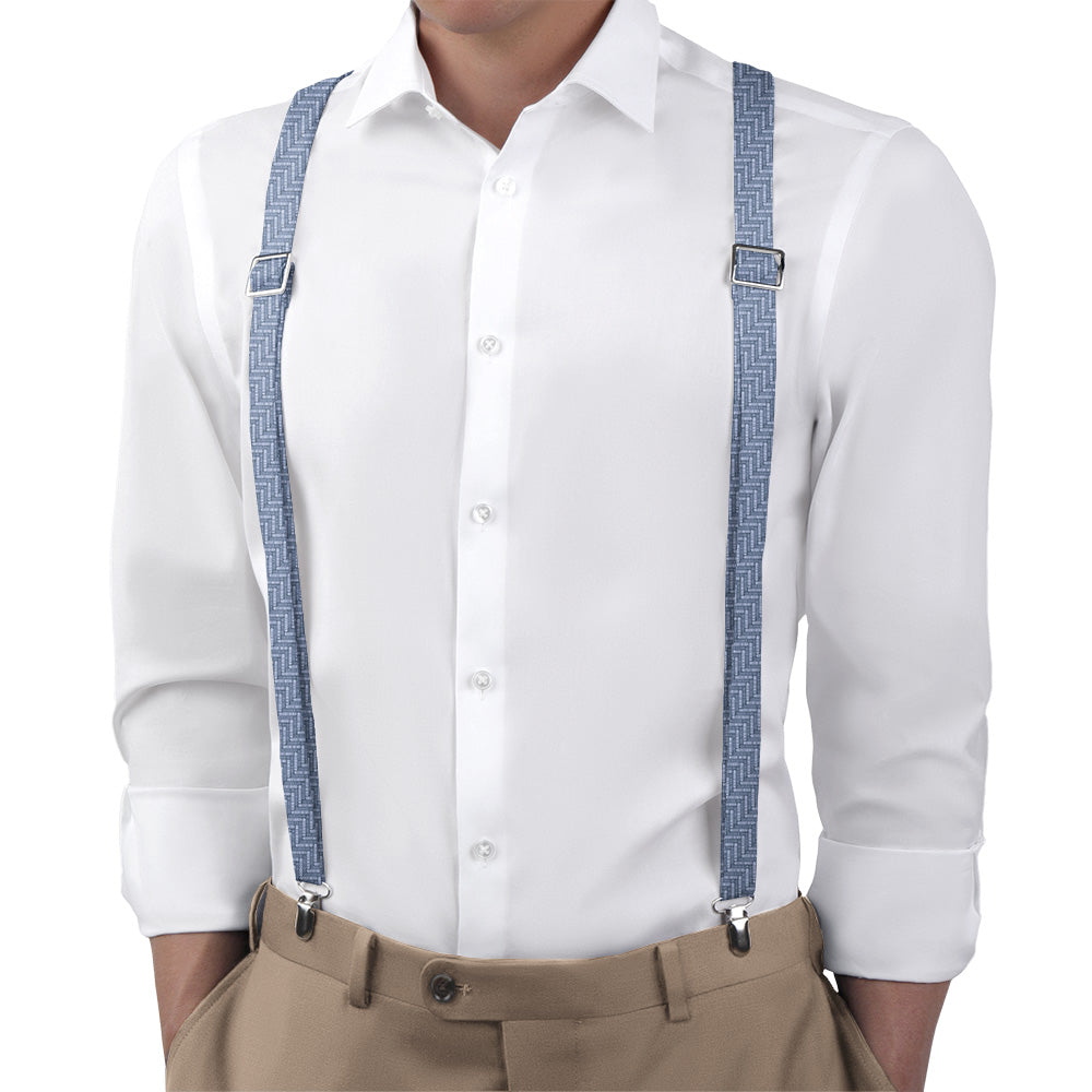 Herring Suspenders - On Model Back View - Knotty Tie Co.