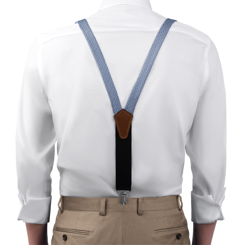 Herring Suspenders - On Model Front View - Knotty Tie Co.