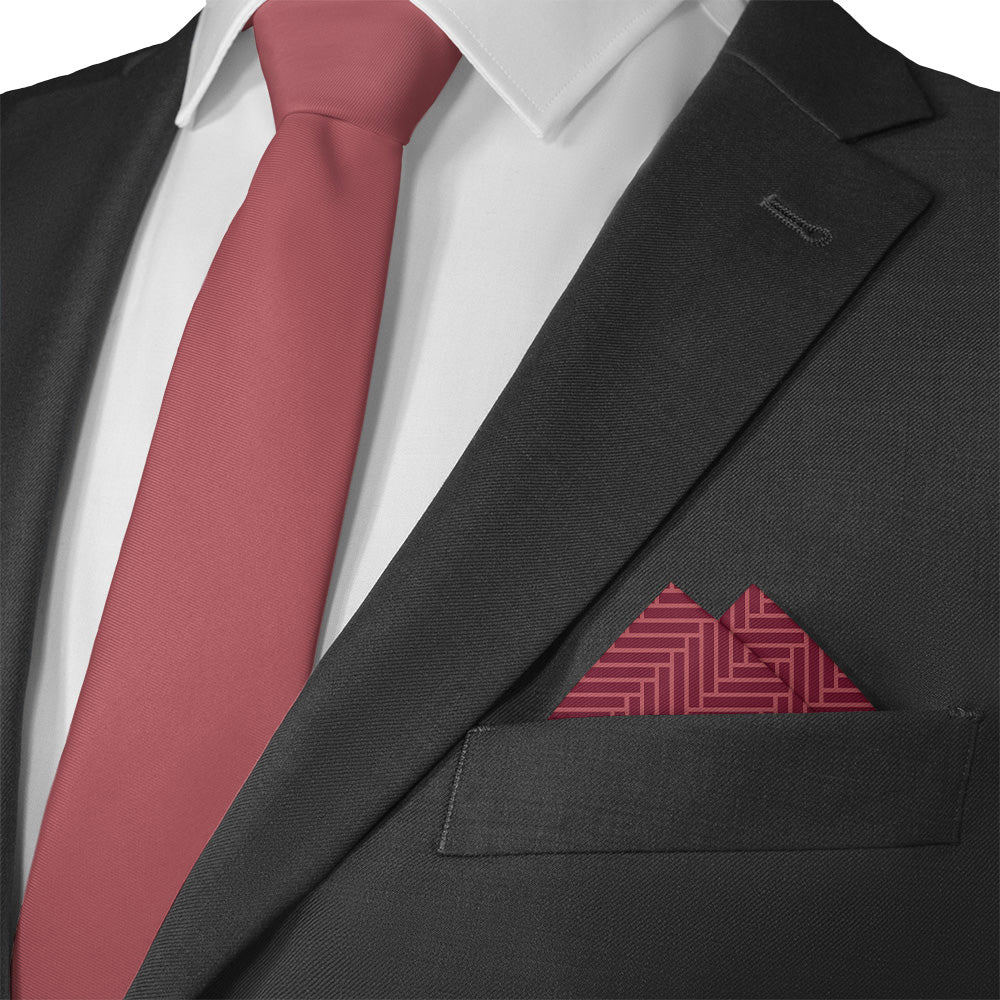 Herringbone Pocket Square - Matching Necktie- Knotty Tie Co.
