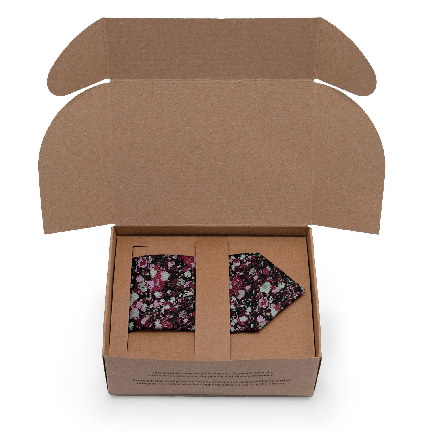 Hidden Floral Necktie - Packaging - Knotty Tie Co.