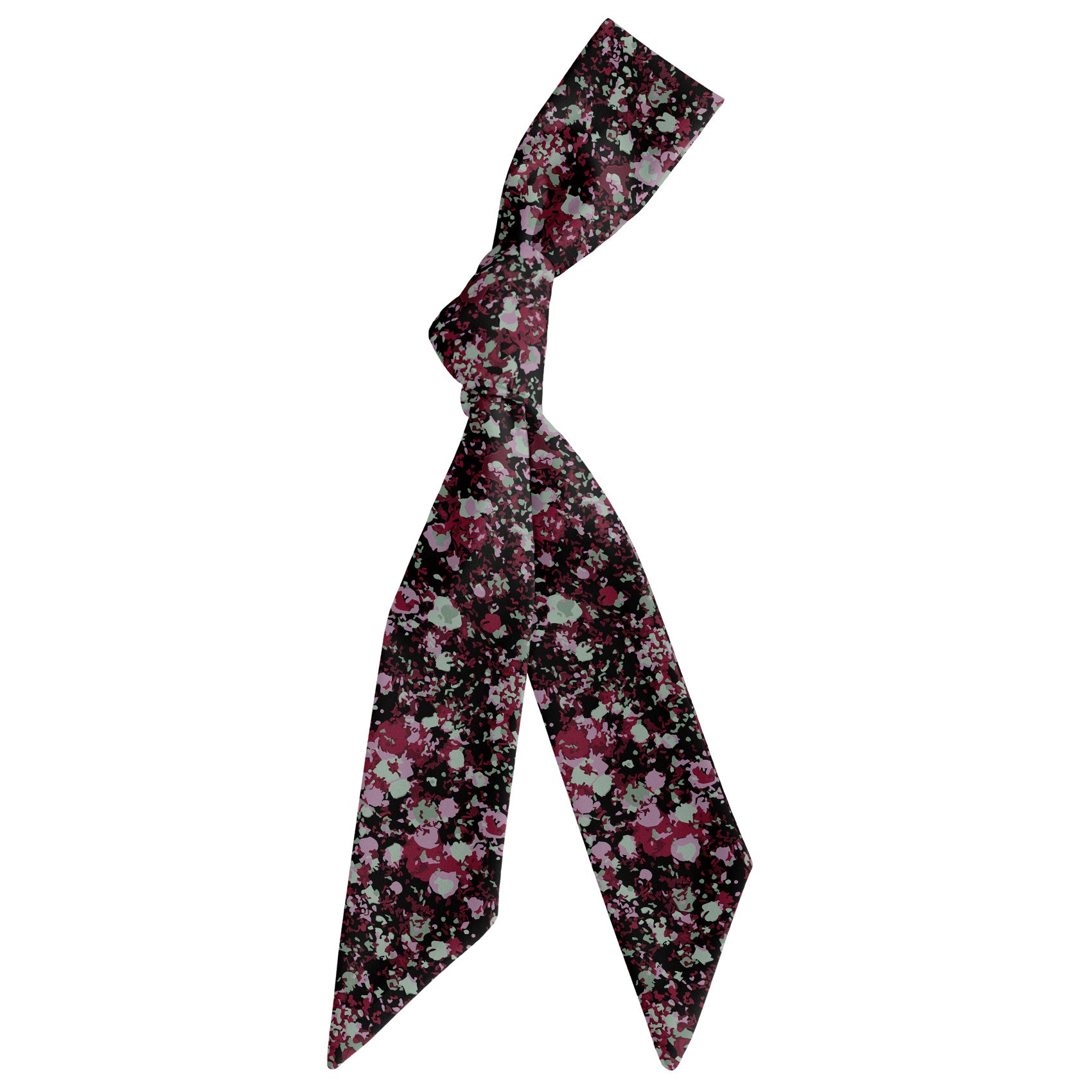 Hidden Floral Hair Scarf - Scarf Tied Into Knot - Knotty Tie Co.
