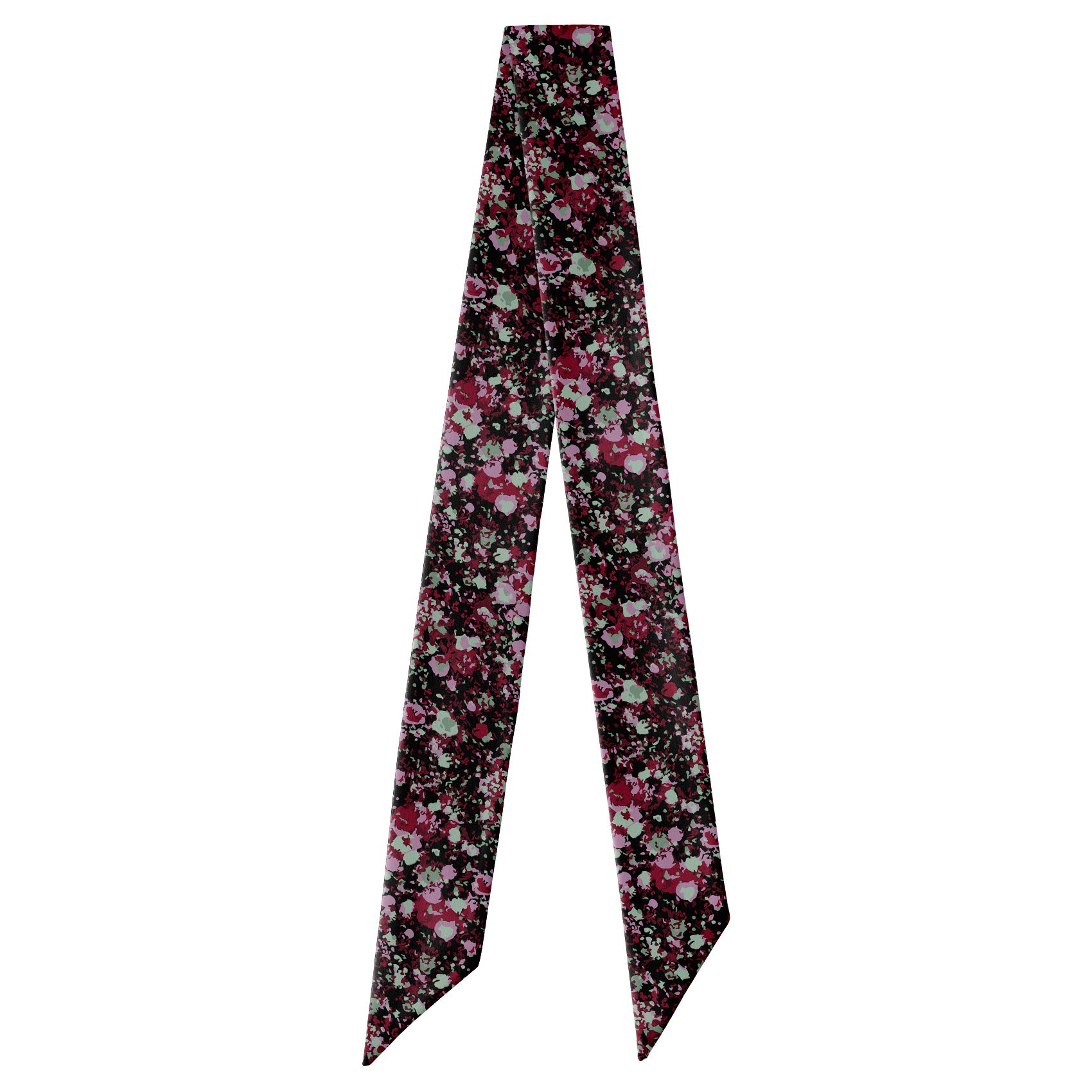 Hidden Floral Hair Scarf - Full View of Hair Scarf - Knotty Tie Co.