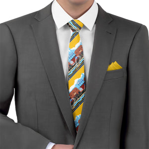 Highland Stripe Necktie - Matching Pocket Square - Knotty Tie Co.