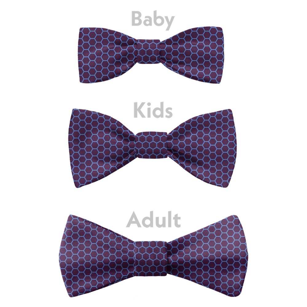 Hive Geometric Bow Tie - Bow Sizes - Knotty Tie Co.
