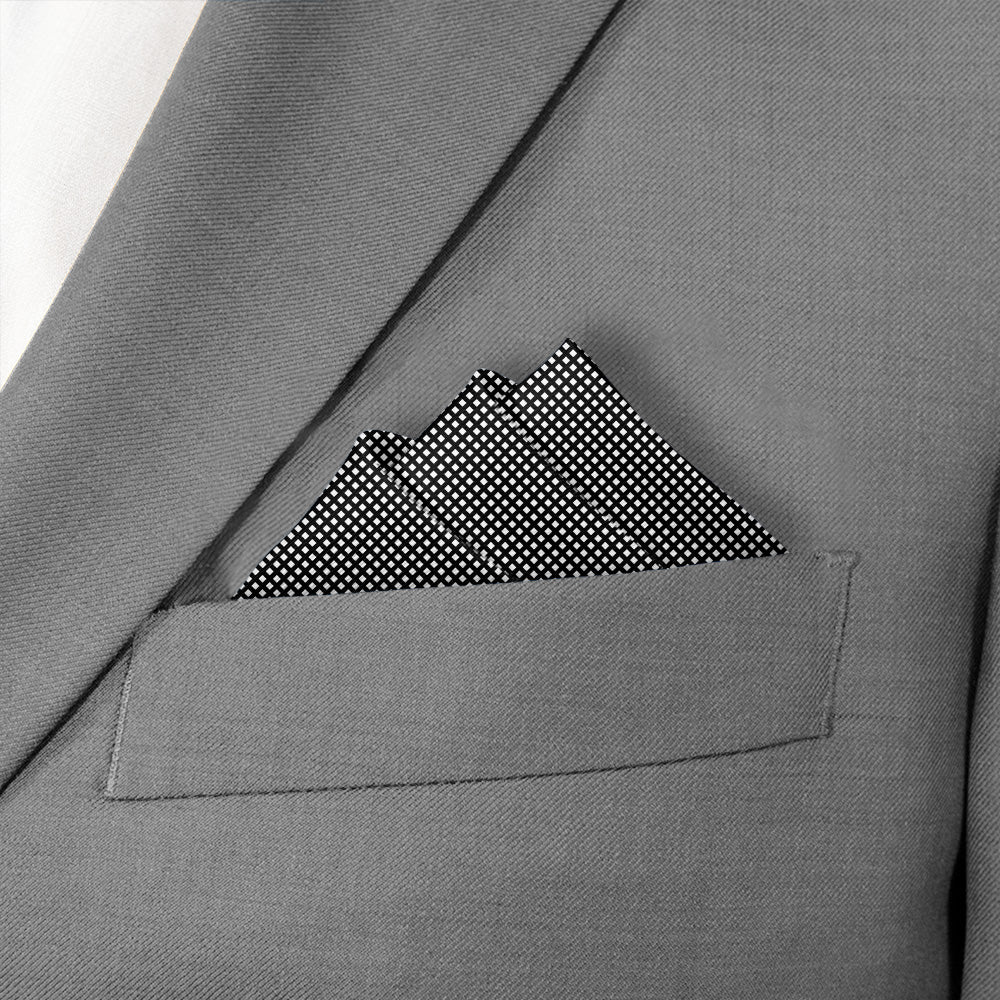 Holden Geometric Pocket Square - Stairs Fold - Knotty Tie Co.
