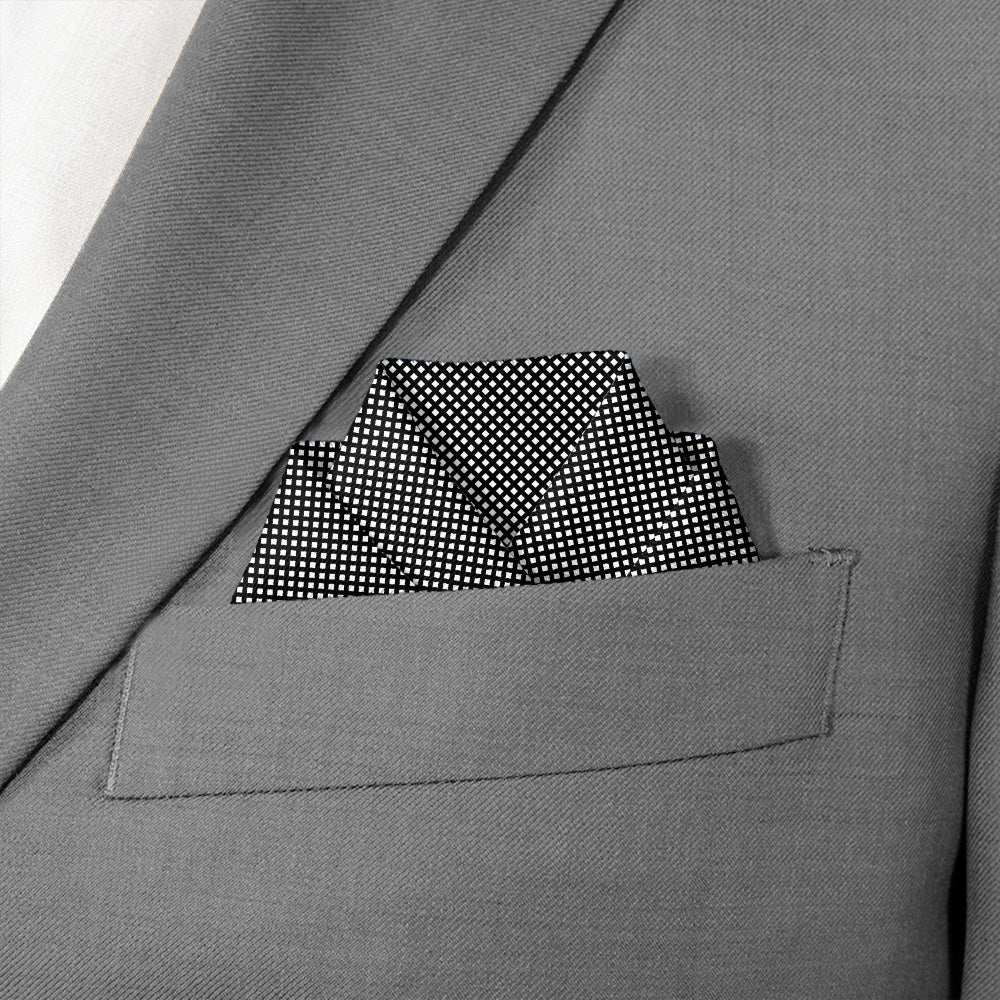Holden Geometric Pocket Square - Scalloped Fold - Knotty Tie Co.