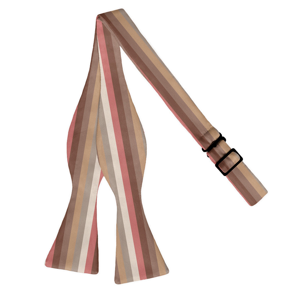 Horizontal Stripe Bow Tie - Self Tie Flat - Knotty Tie Co.