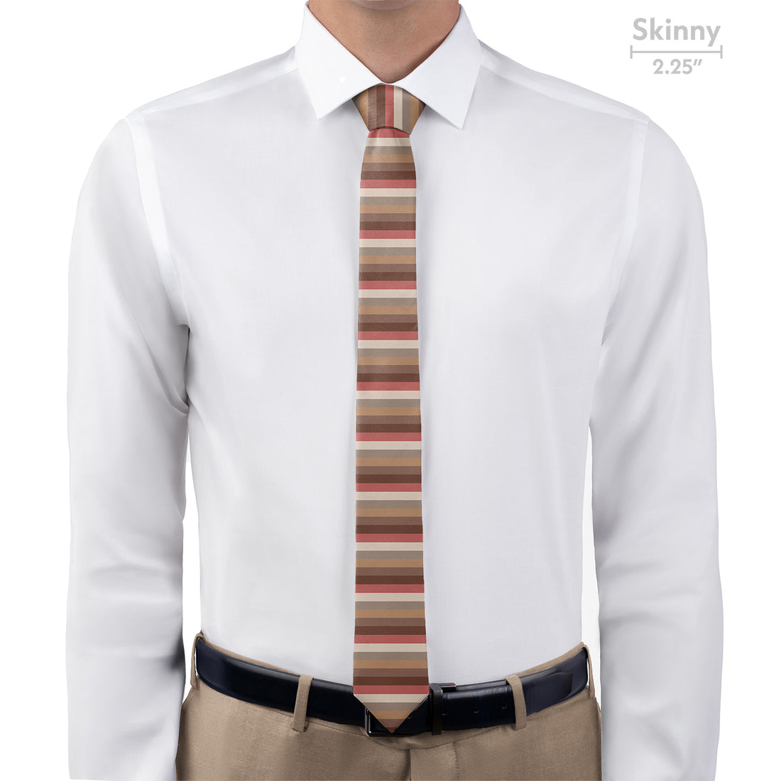 Horizontal Stripe Necktie - Skinny - Knotty Tie Co.