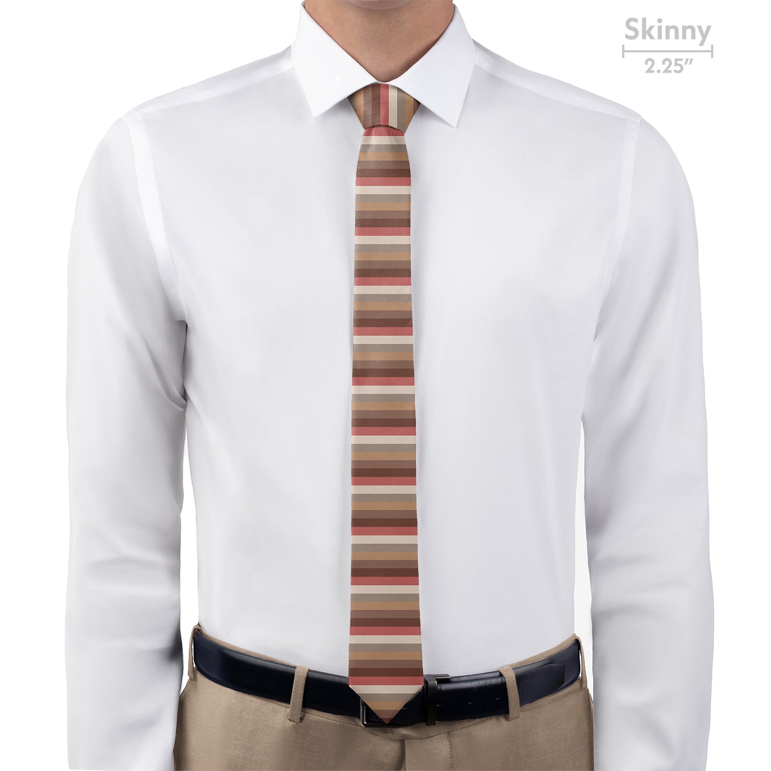 Horizontal Stripe Necktie - Skinny - Knotty Tie Co.