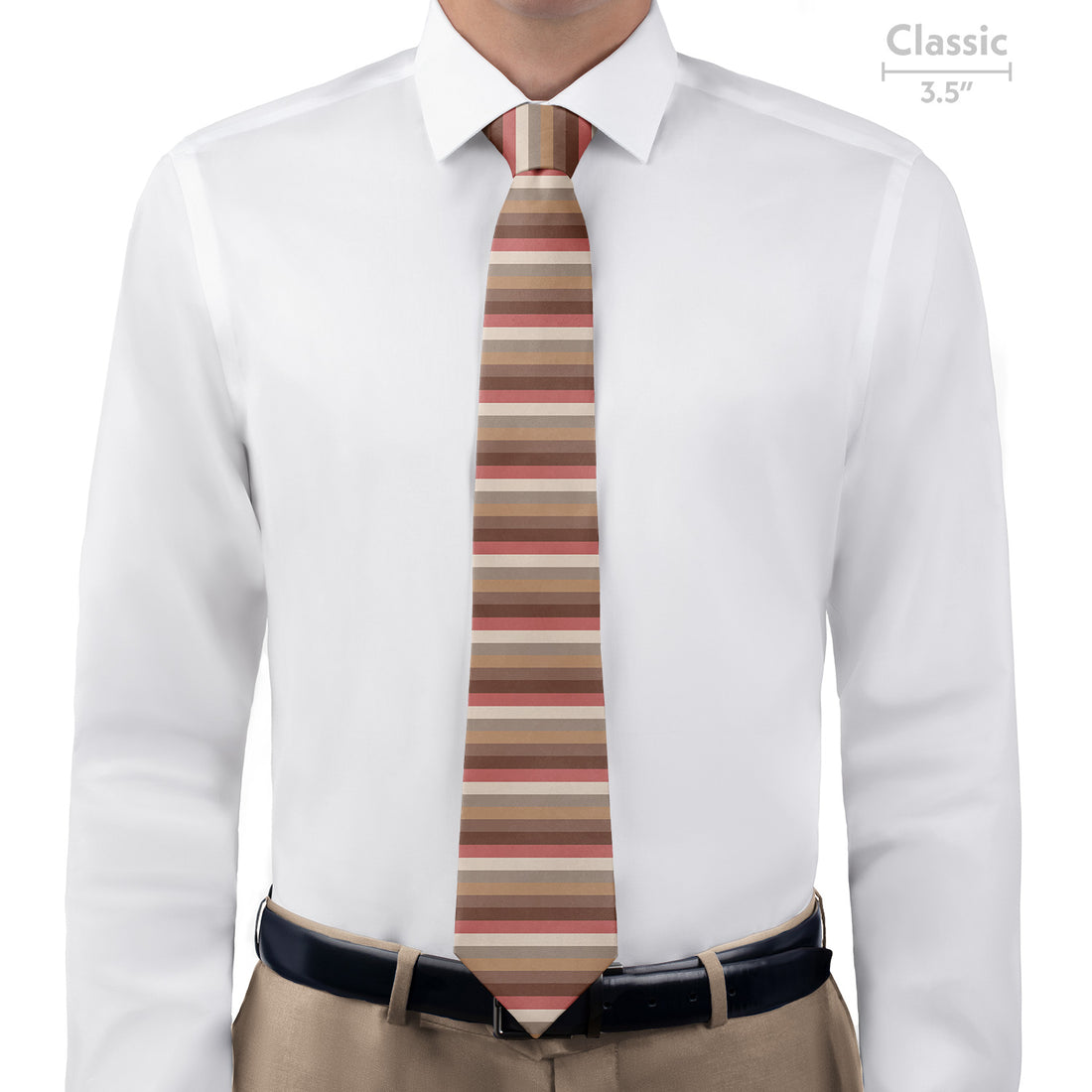 Horizontal Stripe Necktie - Classic  - Knotty Tie Co.