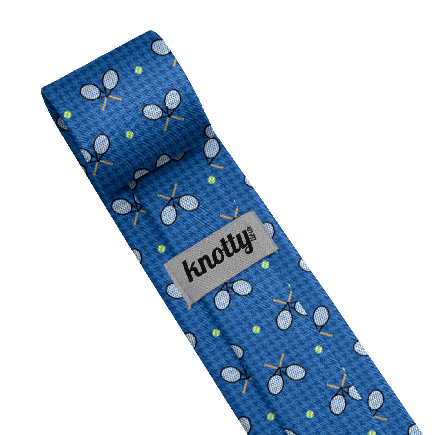 Houndstooth Tennis Necktie - Tag - Knotty Tie Co.